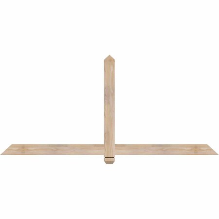 Ekena Millwork Eugene Smooth Timber Gable Bracket, Douglas Fir, 72"W x 33"H x 1 1/2"D x 3 1/2"F, 11/12 Pitch GBW072X33X0204EUG00SDF